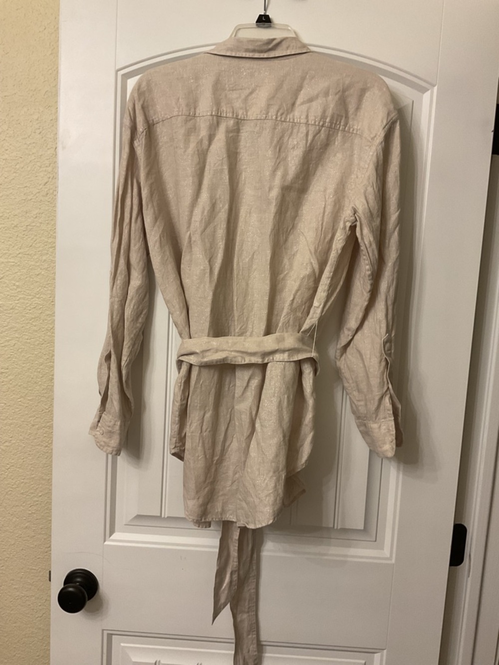 Lauren Ralph Lauren Light Beige Button-Front Shirt - Picture 4 of 4